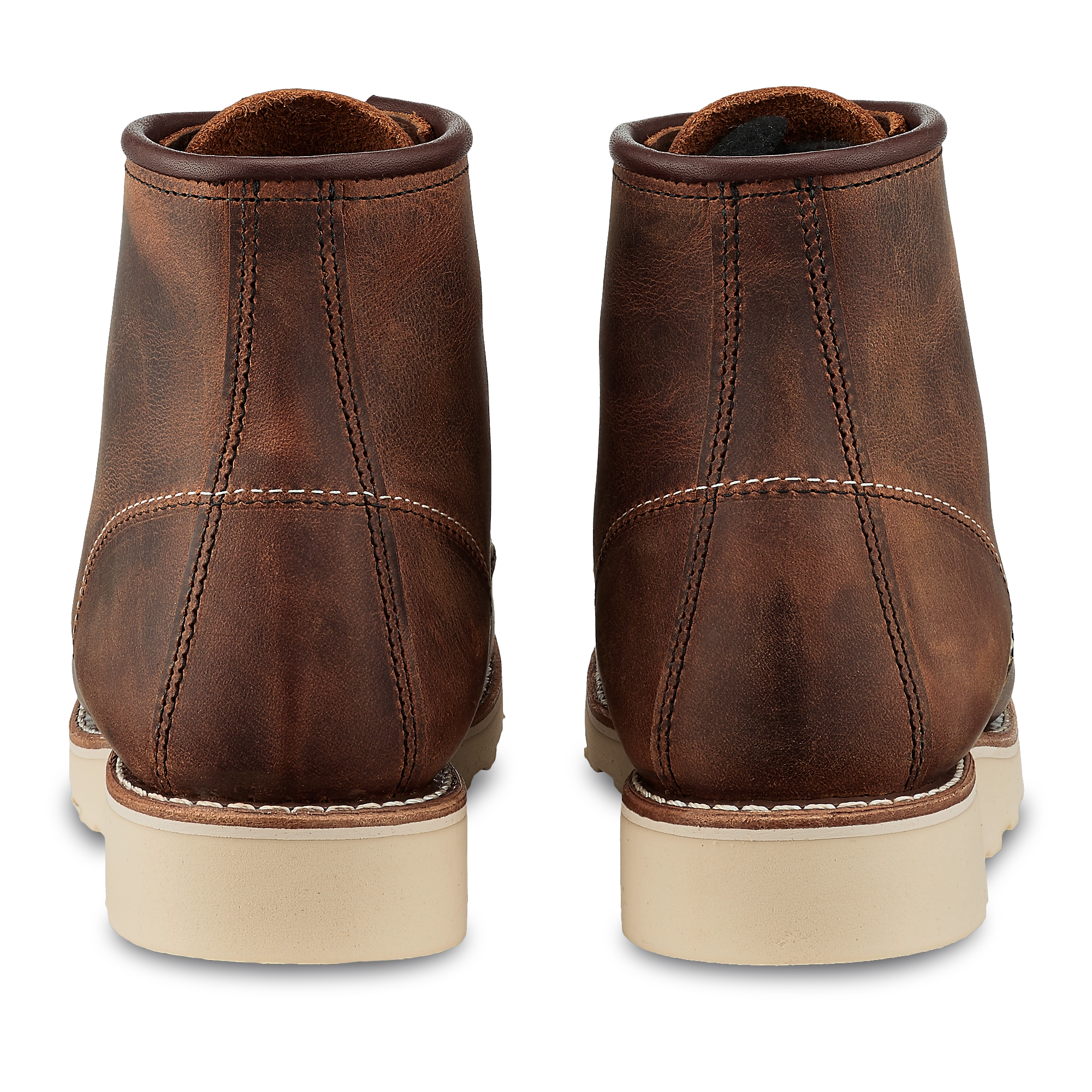 Copper Rough & Tough Moc Toe Boots – Fierce Style, 6-Inch Comfort.
